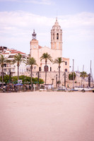 Parròquia de Sant Bartomeu i Santa Tecla from the Beach