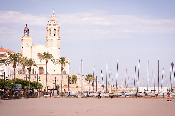 Parròquia de Sant Bartomeu i Santa Tecla from the Beach Too