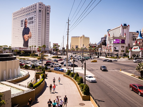 Looking up the Strip